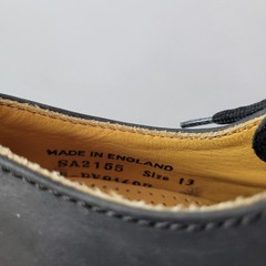 Vintage Dr Martens Original Made In England Leather Black Shoes Kids US 13