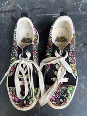 Nintendo Super Mario Kids Canvas Low Top Lace-Up Sneakers Multicolor US 2