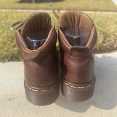 Dr Martens Boots Kid UK2/US3 Brown Leather Grunge Y2K 90s Chunky Made in England