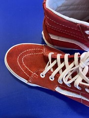 Vans OTW-SK8-board High Top Sneakers Red And White SUEDE Size 3 Unisex Pre Owned