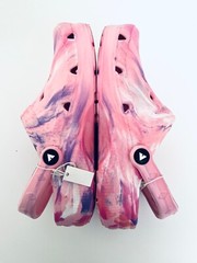 AirWalk Compel 2 Pink White Black Tie Dye Clogs Mules Kids SZ 1.5 3.5 11.5