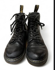 Dr. Martens Doc Black Leather Side Zip Boots 1460 J Youth Size 13 US. AW004