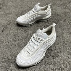 Nike Air Max 97 Triple White Metallic Silver 921522-104 Youth GS 7Y WO’s 8.5