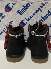 Champion Timberland Premium 6in Waterproof Boot Black Nubuck, 3 Pairs Laces New