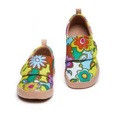 Kid Size UIN Slip On Shoes Canvas Comfortable Loafers „Floral Party“