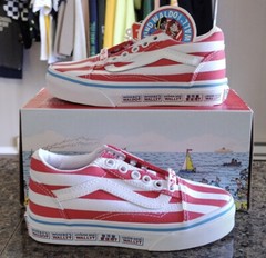 Vans Old Skool – Where’s Waldo -Pinstripe Red & White -Kid Shoes Size 11.5 – NWT