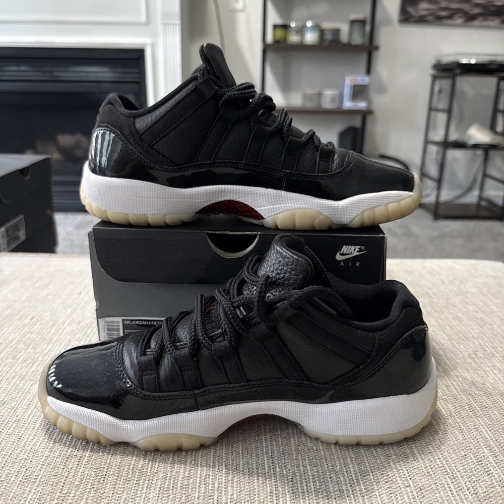 AIR JORDAN 11 RETRO LOW GS 72-10 528896-001 SIZE 7Y BLACK