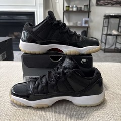 AIR JORDAN 11 RETRO LOW GS 72-10 528896-001 SIZE 7Y BLACK