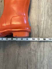 Hunter Original Tall Gloss Youth Wellington Boots Sz 4 Coral Orange Preowned