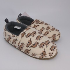 Carters True Toddler Indoor Outdoor Slippers Large 9/10 Dinosaurs Beige/Brown