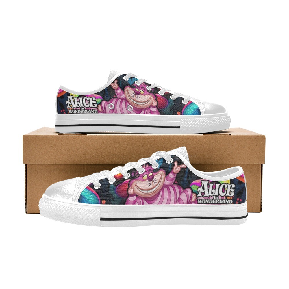 Alice in Wonderland Custom Low Top Canvas Sneaker Shoes For Kids