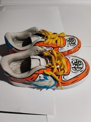 Nike Air Force 1 Custom Dragon Ball Goku Kids Youth Size 1Y Authentic Hand Paint
