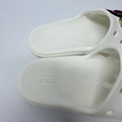 Crocs Classic Slide White Sandals J2 Disney Stitch Jibbitz Charms Kids Shoes