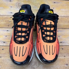 Nike Air Max Plus 3 III Pimento Black Orange GS Boys 6 Womens Size 7.5 Sneakers