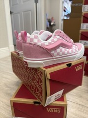 Vans Knu Skool Checkerboard Pink White VN000D2T2W0 Size 7Y Kids