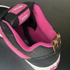 VANS Knu Skool Junior’s Leopard Pop Black Pink Skate Shoes Casual Thick Tongue