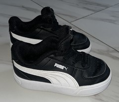 PUMA Caven 2.0 Toddler Boys Black & White Sneakers Size 8C Slip On Shoes Stretch
