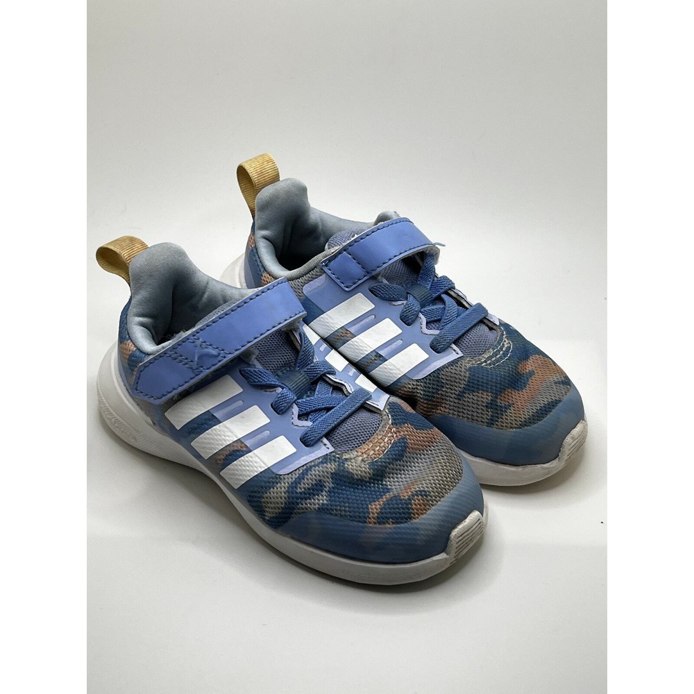 adidas FORTARUN Cloudfoam 2.0 Athletic Child Sneakers Sz 8k Blue/Pink/Gray