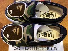A BATHING APE BAPE Green ABC Camo Ape Head Slip On Kid Shoe US sz 1 PS 20cm $165