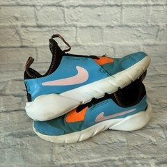 Nike Flex Runner 2 LIL PSV Blue Orange Kids Preschool Running Shoes Size 2Y