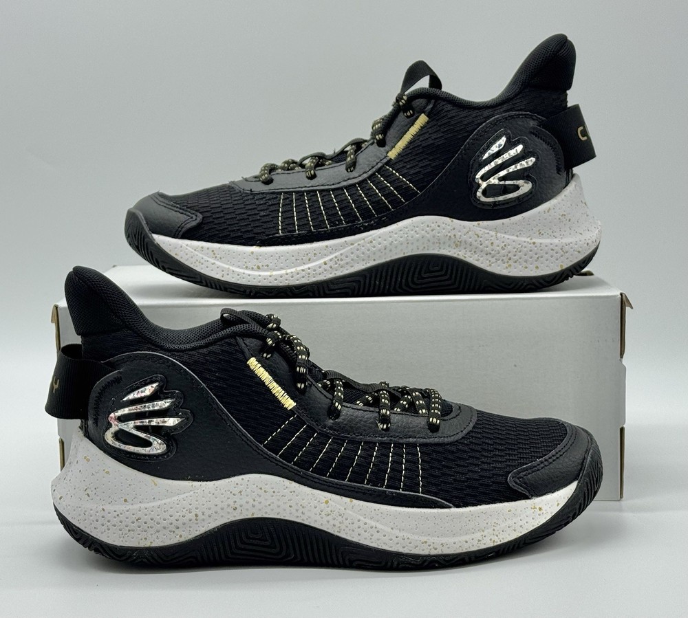 Under Armour Curry 3Z7 GS Black Metallic Gold Size 6y 3026623 001