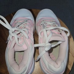 Adidas Hoops 3.0 Low Platform Sneakers Unisex Kids Pink White Lace Up