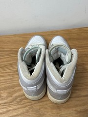 Air Jordan 1 Retro High GS White Metallic Silver 332148 101 sz US 6.5 youth