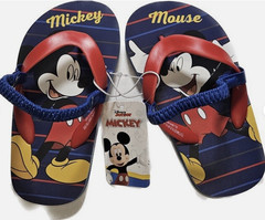 Disney Mickey Mouse Flip Flop Shoes Kids Size Large Beach Sandals New