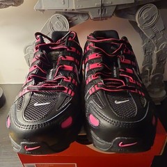 Nike P-6000 (GS) Unisex Kids Black/Pink/White Synthetic Sneaker 5.5Y