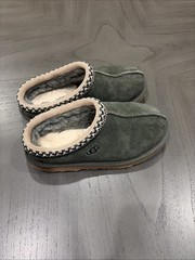 Kids UGG Tasman Slipper – Green Suede, Size 1 [1019066K]