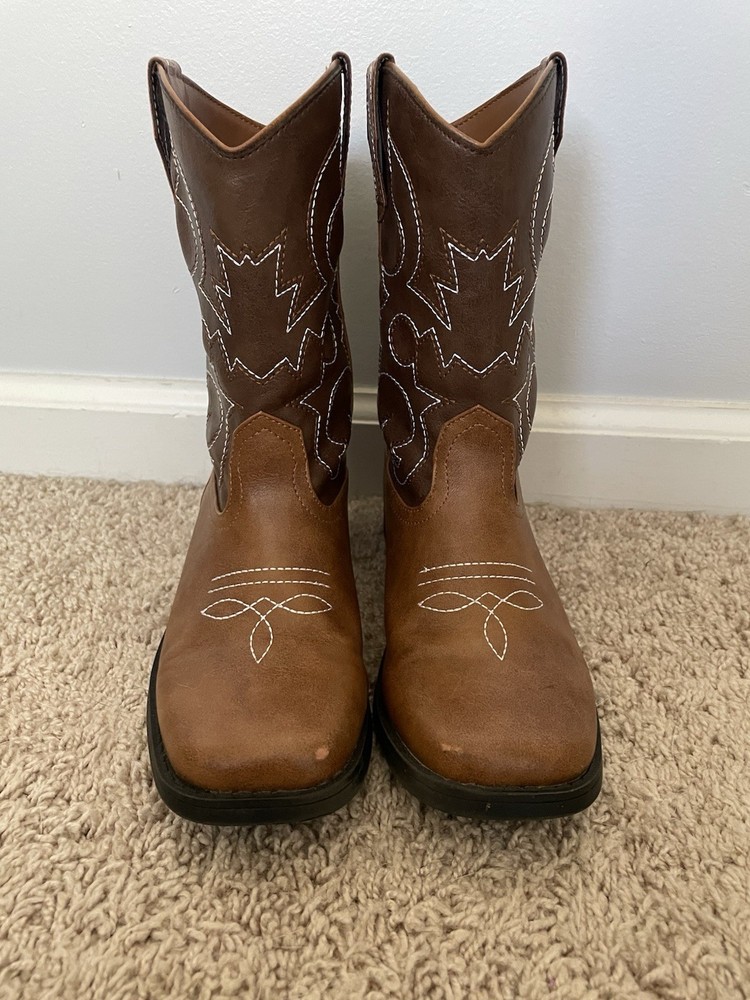 Kid’s Brown Two Tone Cowboy Boots Size 3
