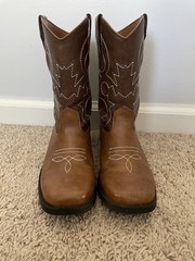 Kid’s Brown Two Tone Cowboy Boots Size 3