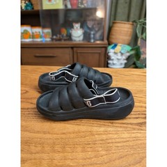 UGG Sport Yeah Kids Black Logo Strap Foam Slide Sandals 1129050K