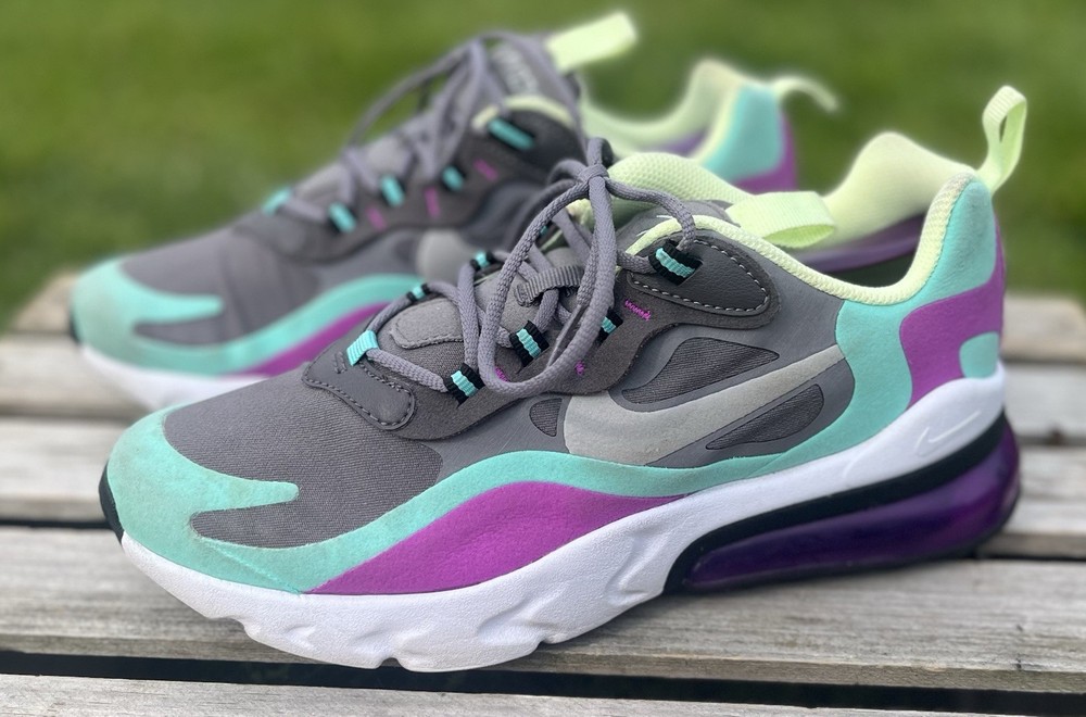 NIKE Air Max 270 React GS Size US 6.5Y BQ0103 007 Purple Green