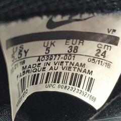 Nike Air Force 1 JDI „JUST DO IT” All Over Print Shoes Size 5.5Y w/Box & Sticker