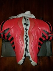Air Jordan 10 Retro 30th BG Gym Red / Black Wolf Grey Size 5y 705179601