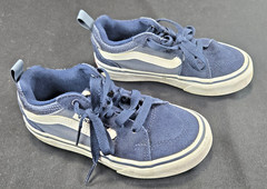 Vans Off the Wall – Youth Sz 11 – Suede & Canvas Shoes – GOOD