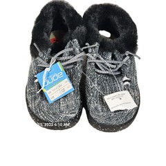 Hey Dude Britt Youth Boho Size 2 fold shoes boots Cookies & Cream faux fur New