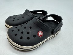 Crocs Crocband Clogs Kids Black Slip-On Strap Casual Round Toe Comfort – C12