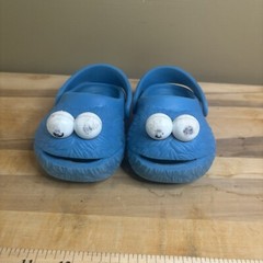 Cookie Monster Polliwalks Kids Clog Shoes Size 6 Sesame Street See Pics Blue