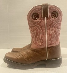 Durango Kids 8” Western Boot Size 1.5M BT287 Tan Pink