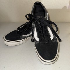 Vans Camo Old Skool Skate Sneakers Black/white Camo Kids 3.5