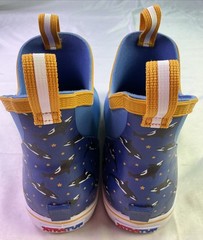 Xtratuf Kid’s Ankle Deck Boots-Light Blue/Whale Pattern-Size: 6