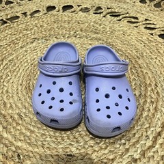 Crocs Classic Kids Clogs Sz 1 J1 Comfort Mystic Purple Ankle Strap Slip-On Shoes