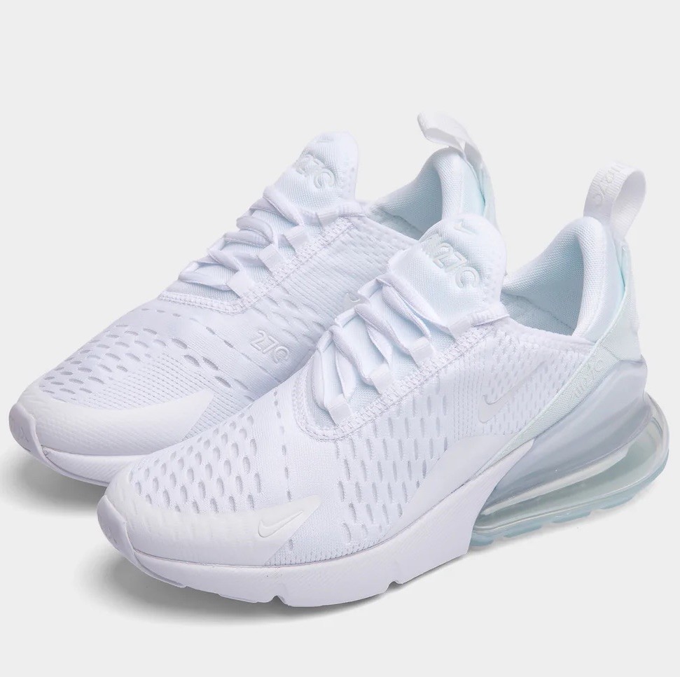Size 4.5Y – Nike Air Max 270 GS “White Silver” Youth