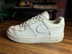Nike™ AIR FORCE 1 Shoes ~ White/White ~ 314193-117 ~ YOUTH Sz 1Y