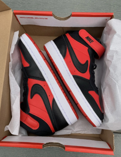 Nike Court Borough Mid 2 (PSV) Kids Sneakers – University Red/Black/White Size 2