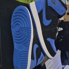Jordan 1 Retro High OG (PS) High Top Leather Sneaker Black/Blue 2Y FD1412-042
