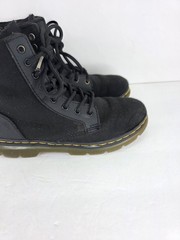 Dr. Martens Junior Comb KIDS Black Tough Poly Combat Ankle Boots Zip Up Size 1