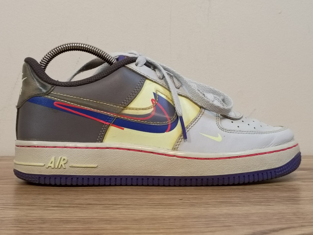Nike Air Force 1 Low GS Dunk Youth CT1628-001 Gray Athletic Shoes Size 5.5Y